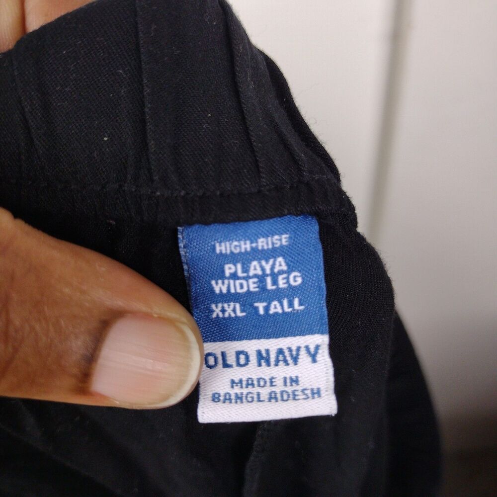 NEW Old Navy Playa Wide Leg Pants Womens Plus Size XXL Tall Black High Rise - Picture 5 of 8